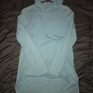Teal long sleeve Fox shirt